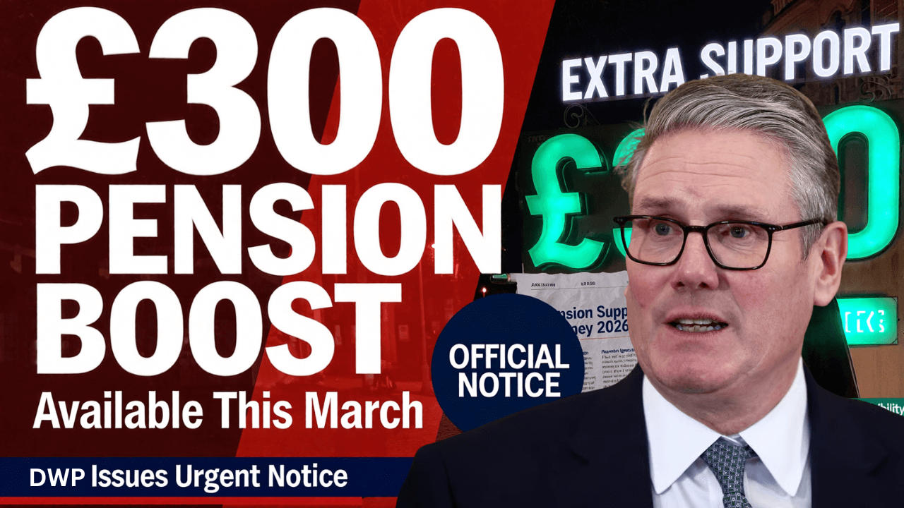 £300 Pension Boost Available in March – DWP Issues Urgent Notice