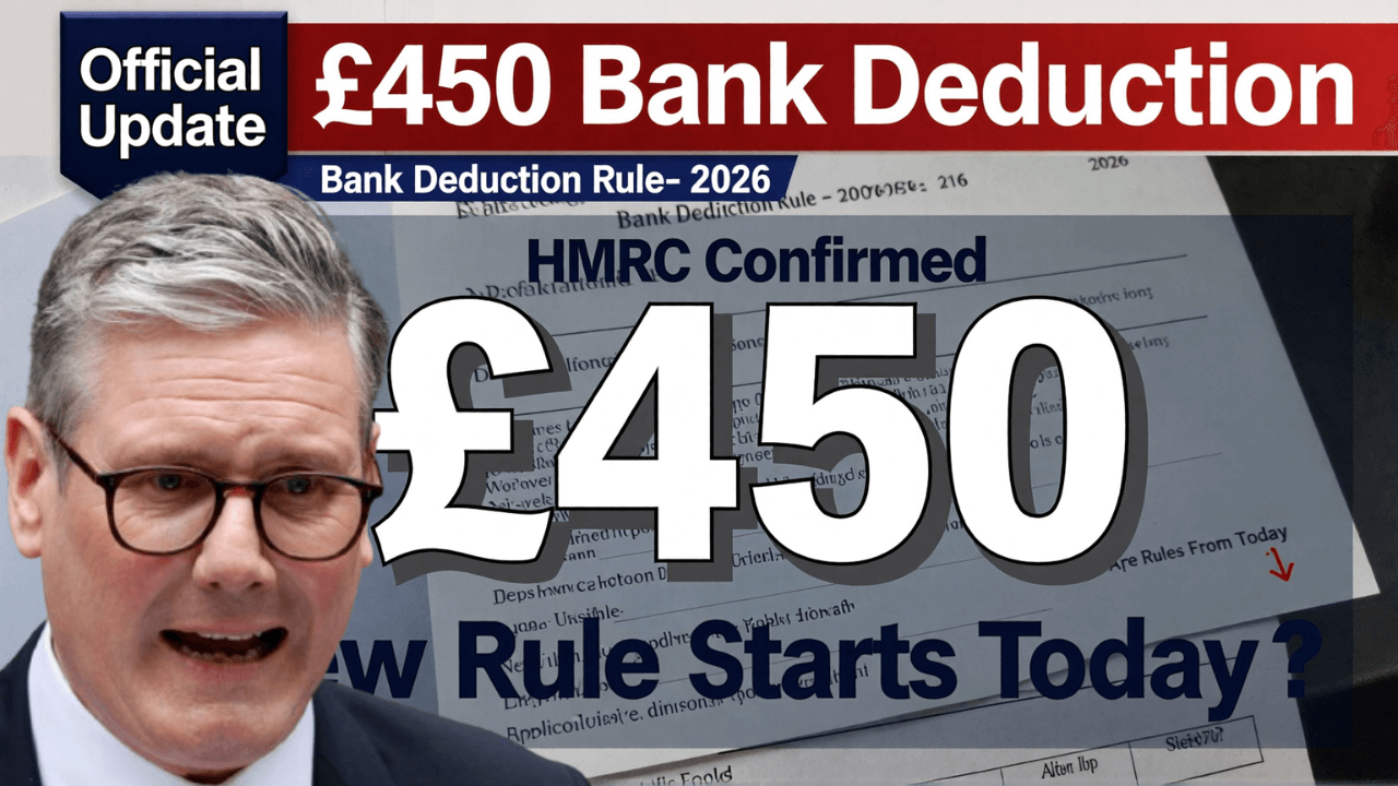 HMRC Confirms £450 Bank Deduction for Pensioners – New Rule Takes Effect Today