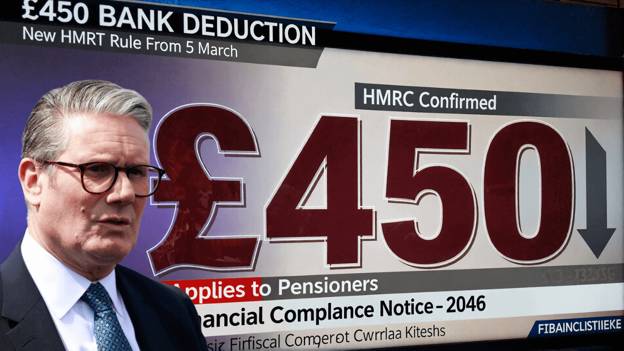 HMRC Officially Issues New Rule – £450 Bank Deduction for Pensioners From 5 March