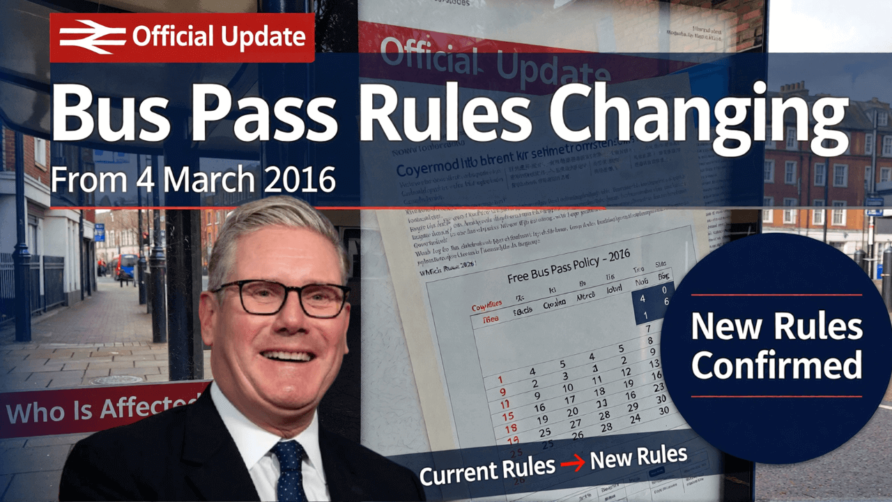 UK Bus Pass Rules Change from 4th March 2026 – Full Details